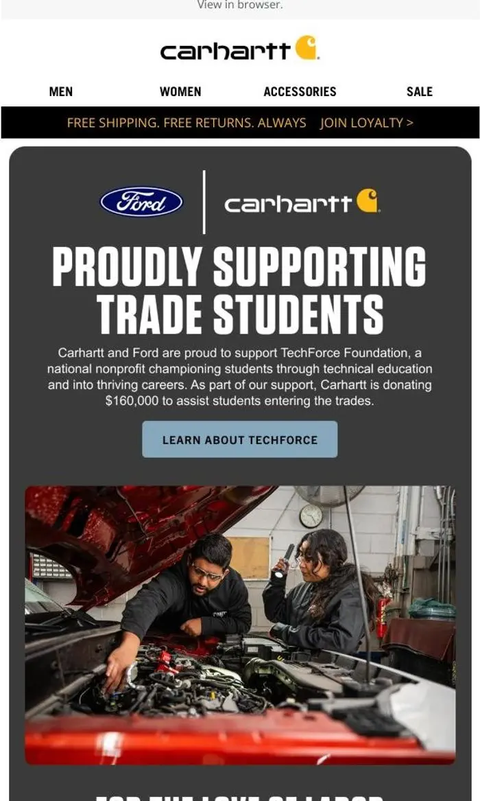 Carhartt: Putting our muscle where our mouth is