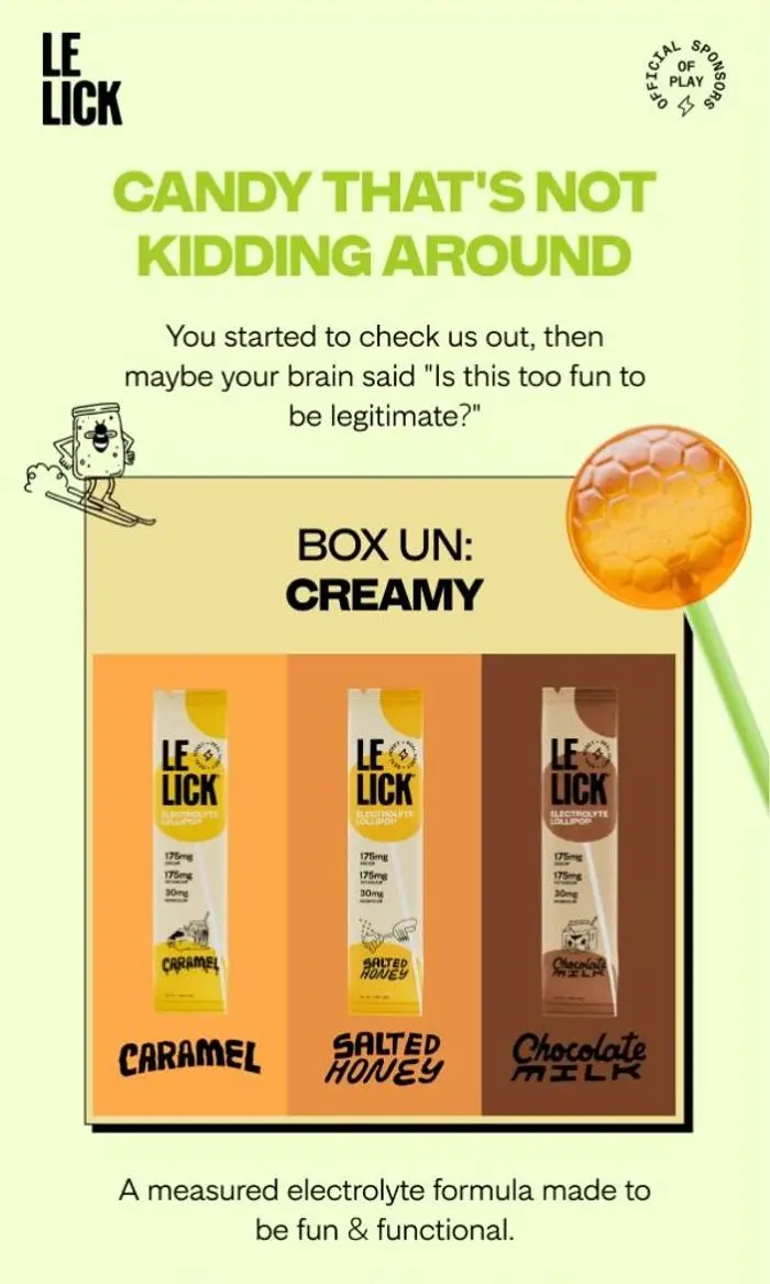 Le Lick: Ah, you hesitated at checkout.
