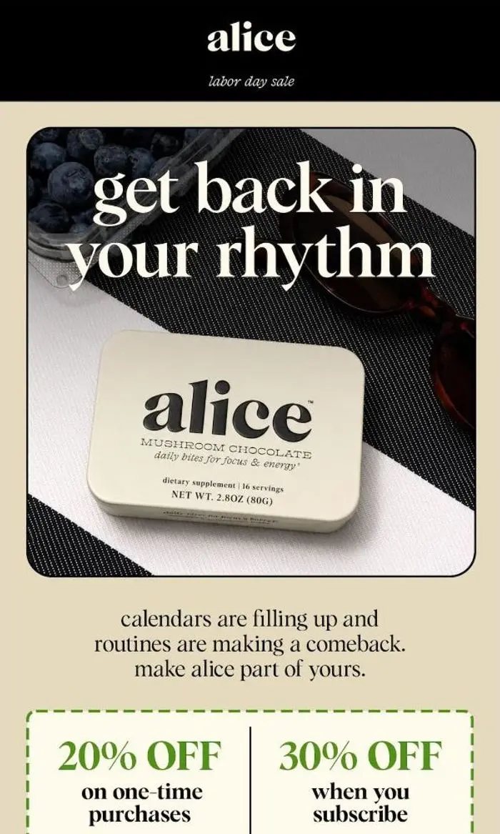 alice mushrooms 🍄: YOUR LABOR DAY SAVINGS ARE WAITING