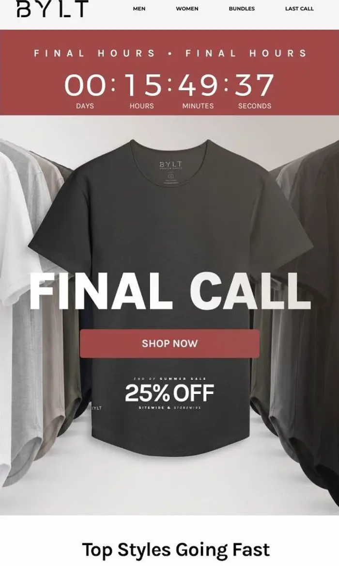BYLT: Final Offer for 25% OFF
