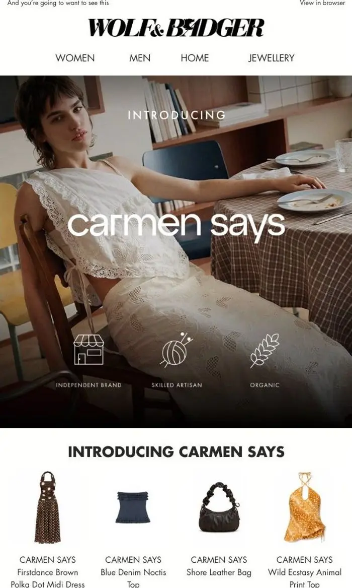 Wolf & Badger: Carmen Says Has Landed