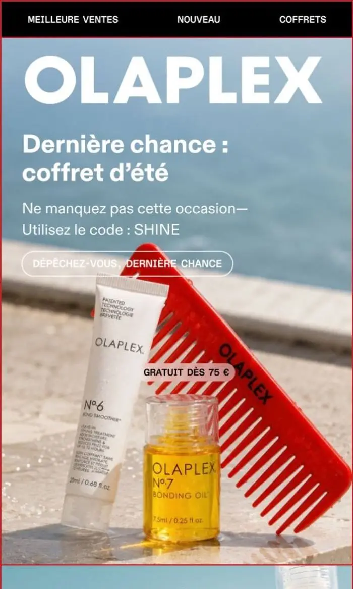 OLAPLEX: DERNIÈRES HEURES : votre kit de voyage gratuit ✈️