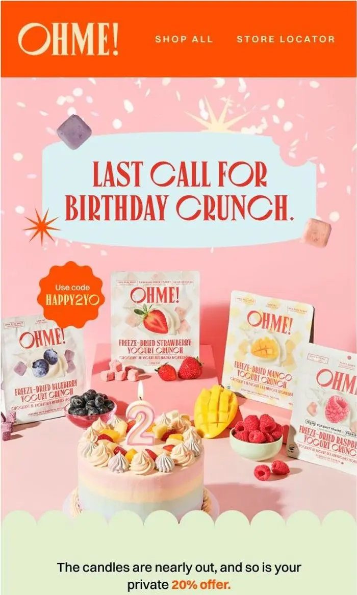OHME!: Our private birthday sale ends tonight