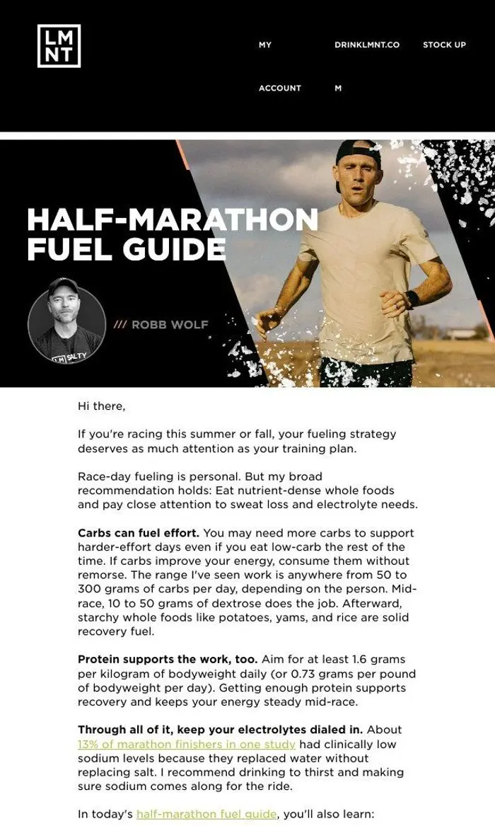 James and the LMNT Team: Race season fuel guide: Carbs, protein, and electrolytes