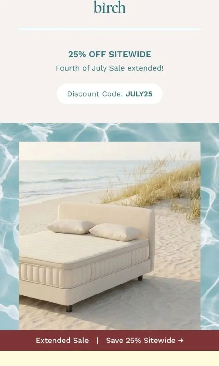 Birch: Looking for 25% off?