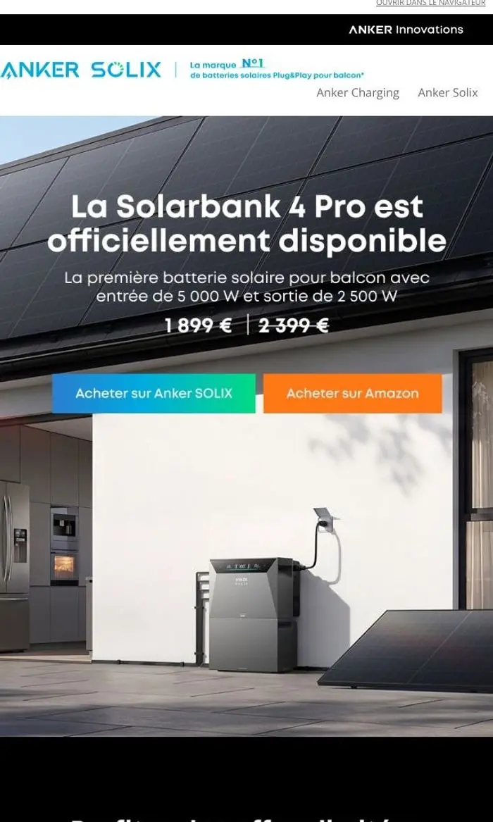 Anker: 🔥La Solarbank 4 Pro est arrivée : 400 € de remise et des cadeaux
