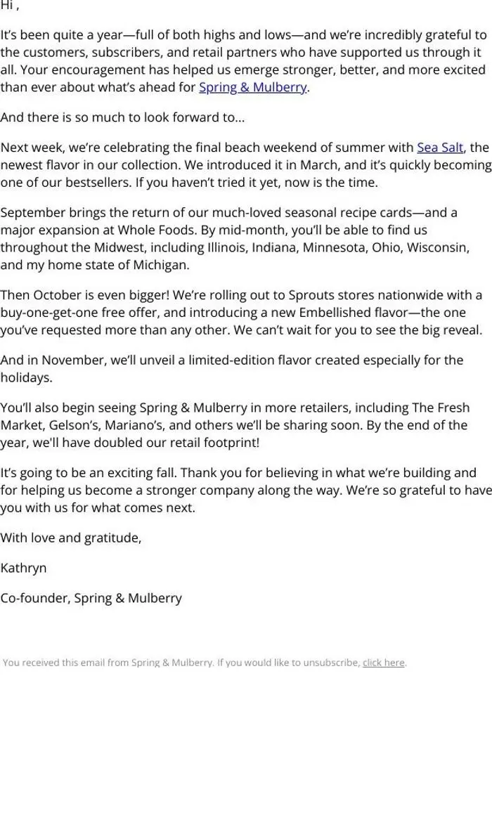 Spring & Mulberry: A Look at What's Ahead