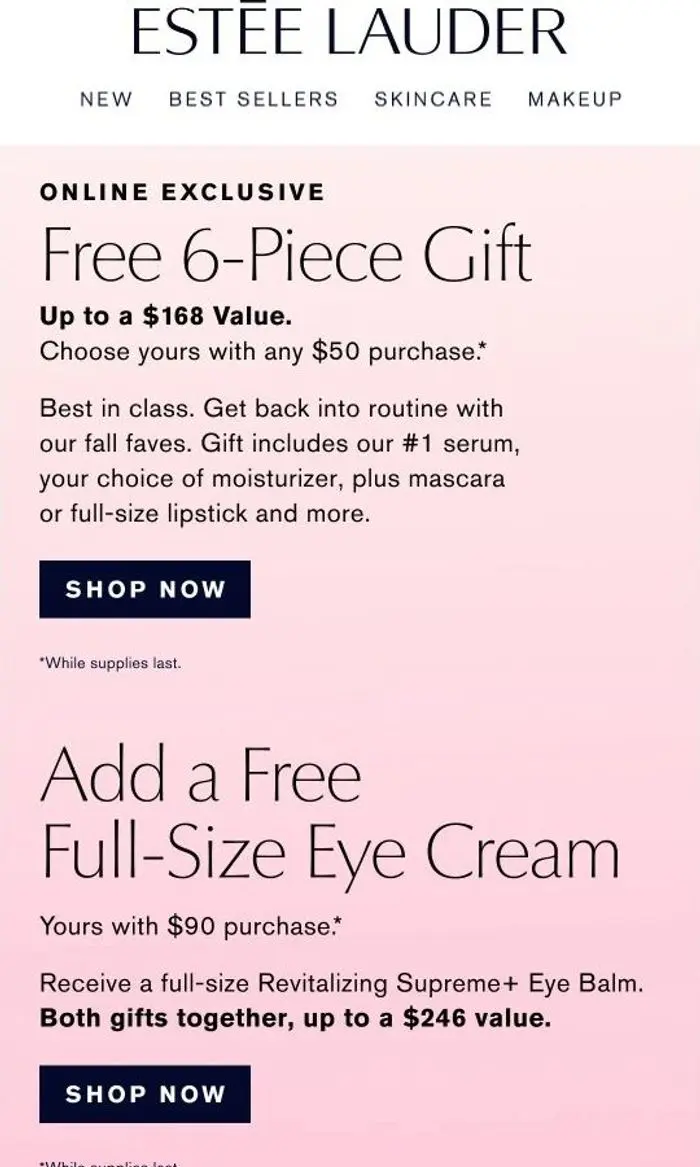 Estée Lauder: Long Weekend Plans 💙 Free 8-Piece Gift, with your purchase.