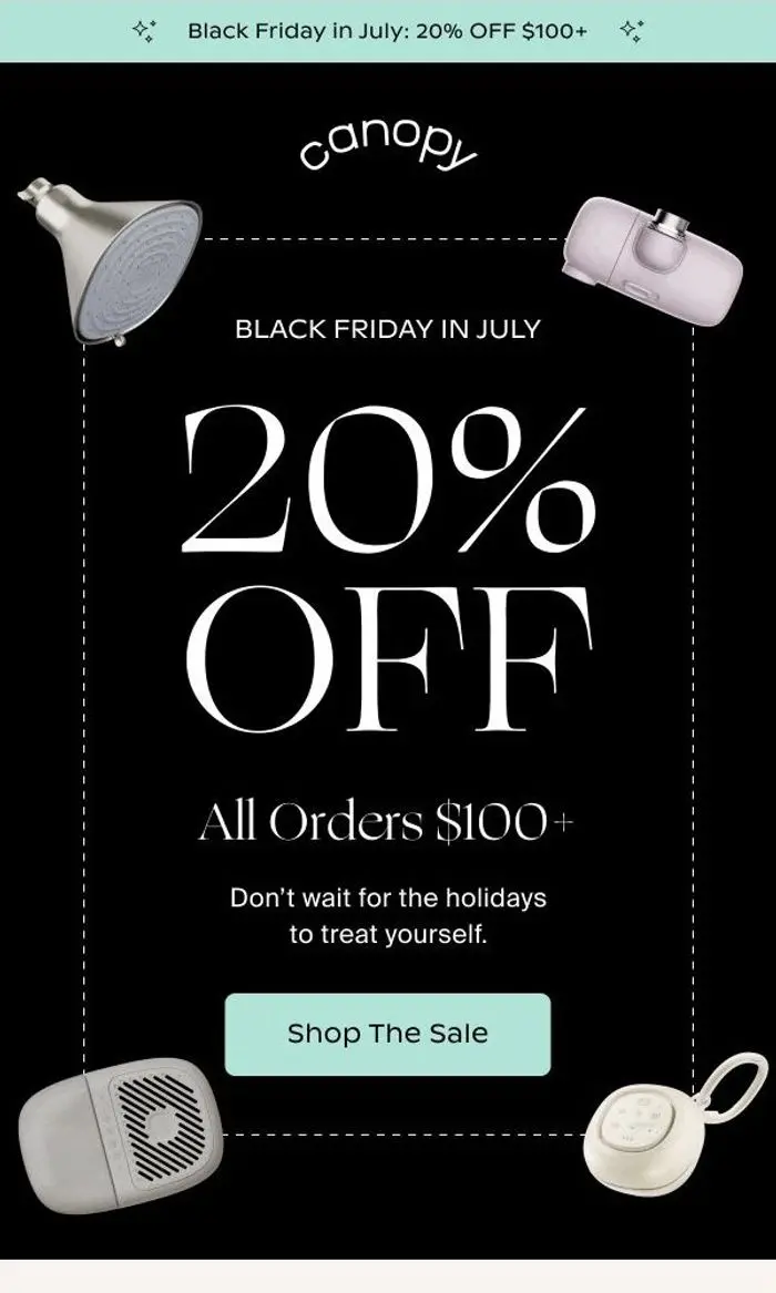 Canopy: 🖤 Early Black Friday: 20% off orders $100+