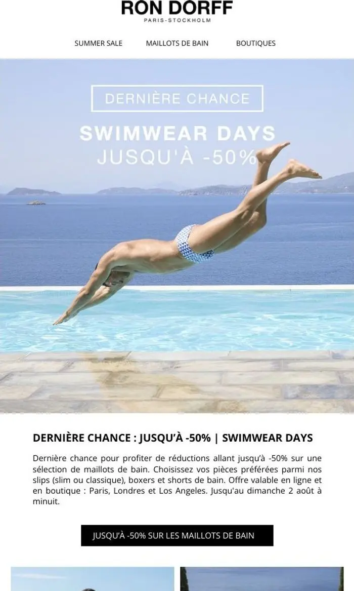 Ron Dorff: Jusqu’à -50% sur les maillots de bain