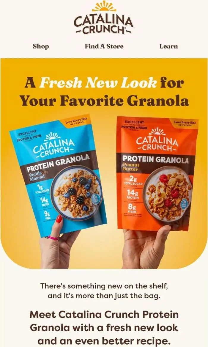 Catalina Crunch: Your favorite granola just got a ✨glow up✨