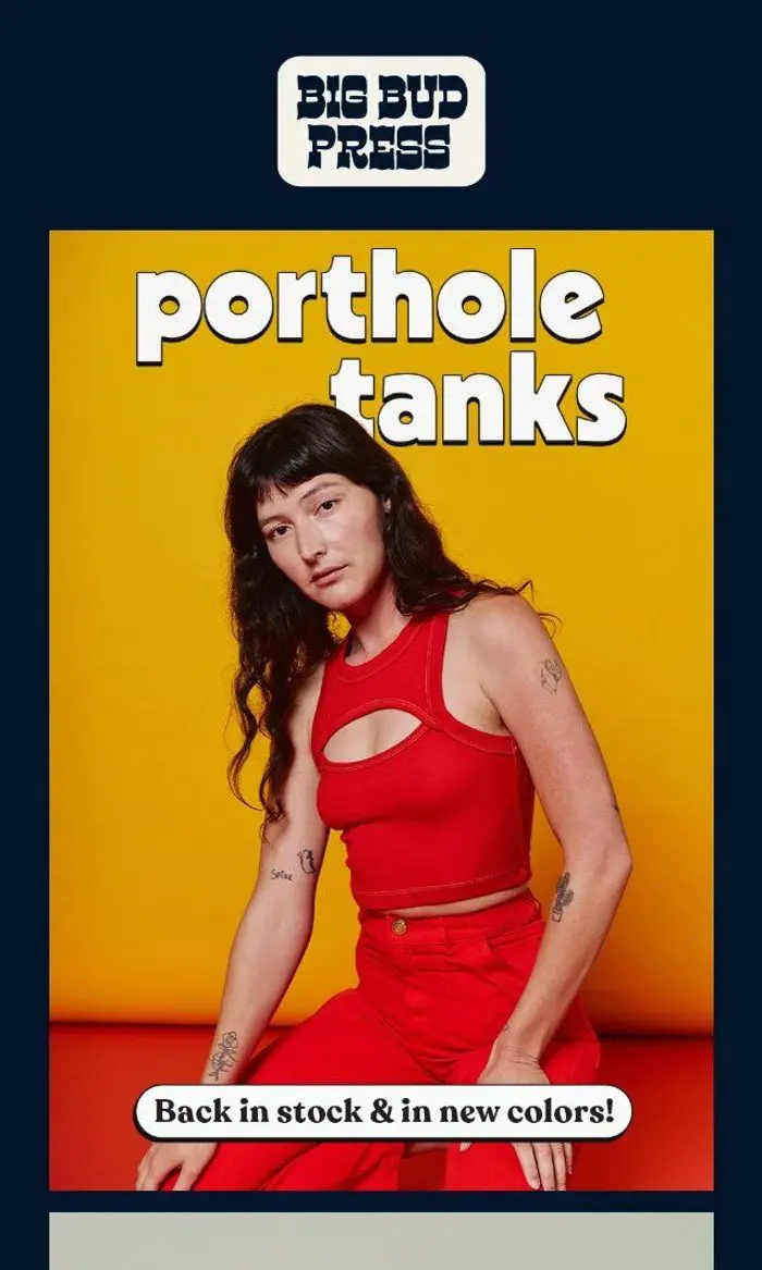 Big Bud Press: PORTHOLES & JUMPSUITS
