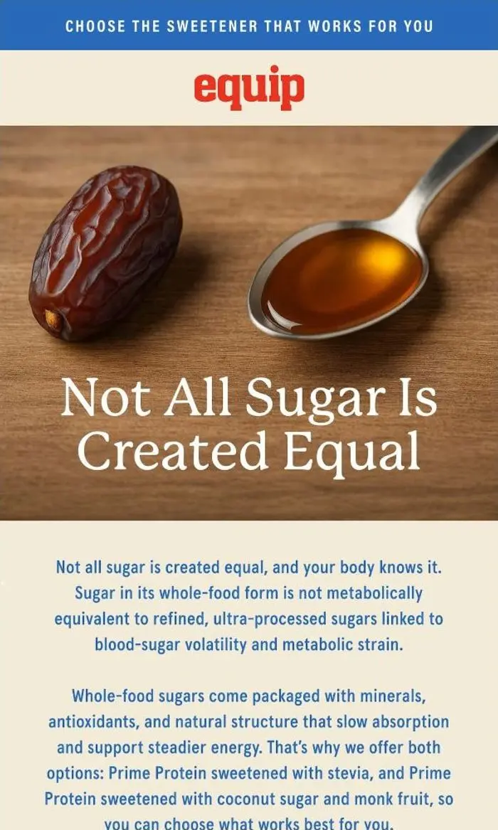 Equip: Not All Sugar Is Created Equal