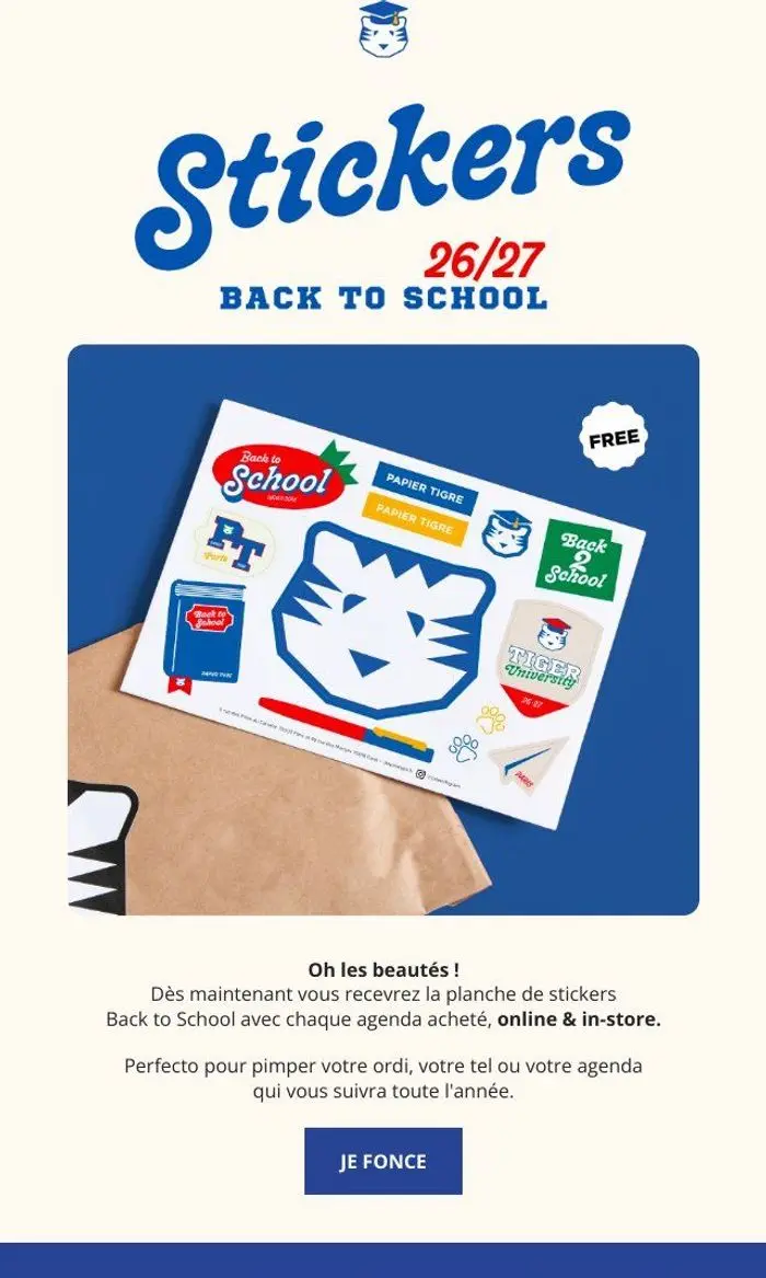 Papier Tigre: C'est cadeau avec les agendas !