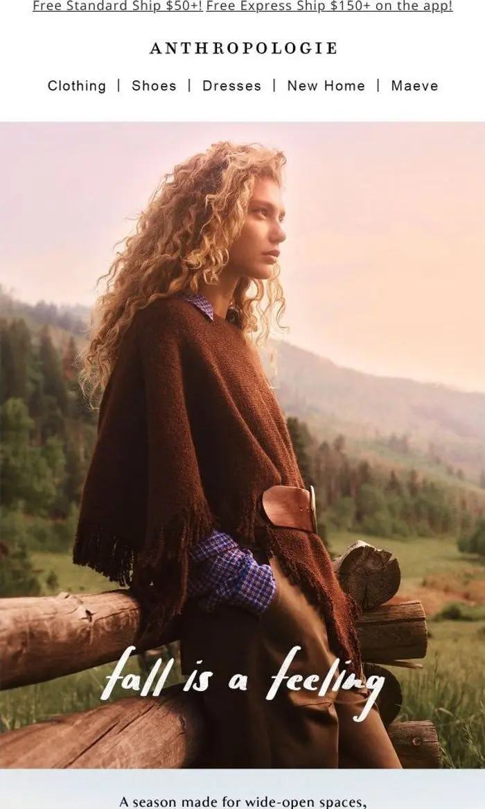 Anthropologie: Our new collection feels like FALL