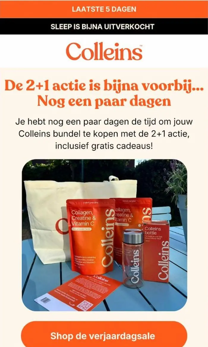 Colleins: Reminder: je krijgt nog steeds 2+1 gratis