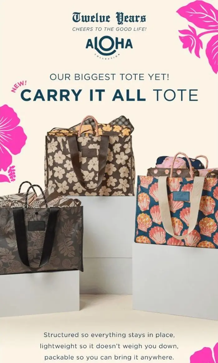 ALOHA Collection: NEW Carry It All Tote - Founder Favorite! 🌺