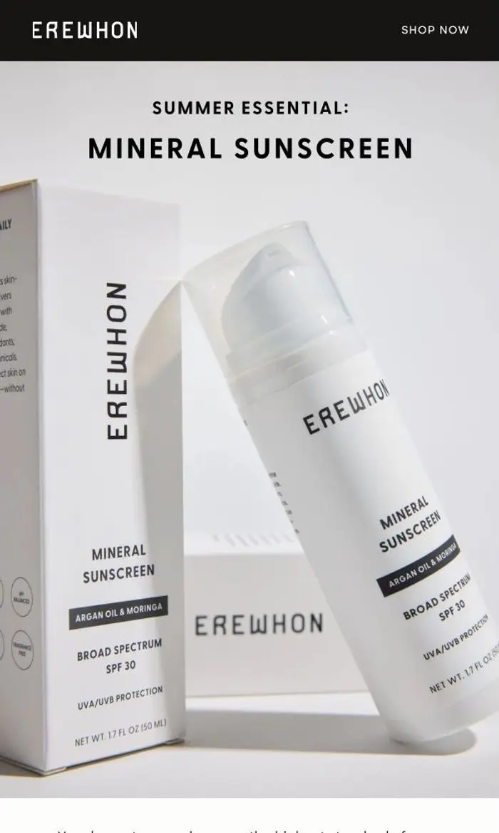 Erewhon: Summer Essential: Mineral Sunscreen