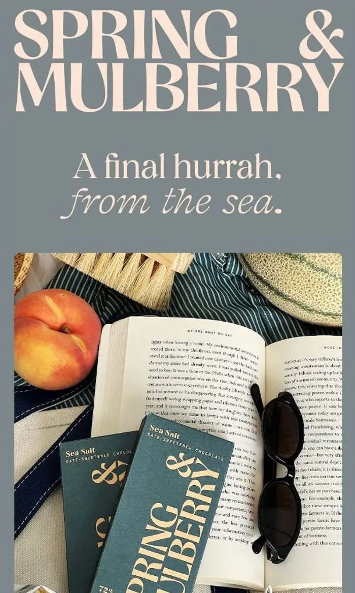 Spring & Mulberry: FREE Sea Salt Bar 🐚