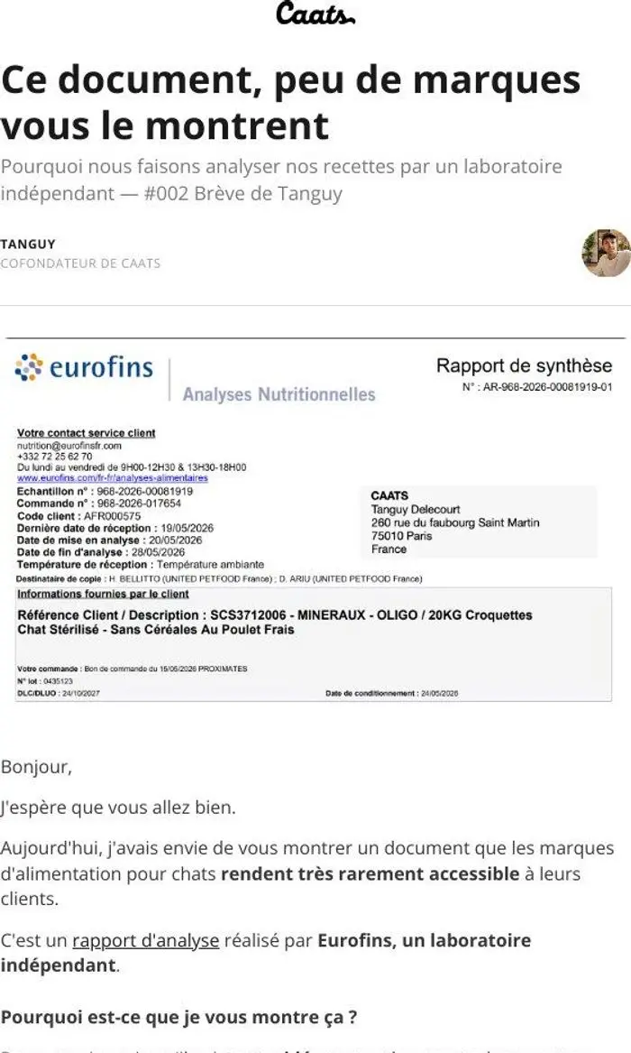 Caats: Peu de marques partagent ça