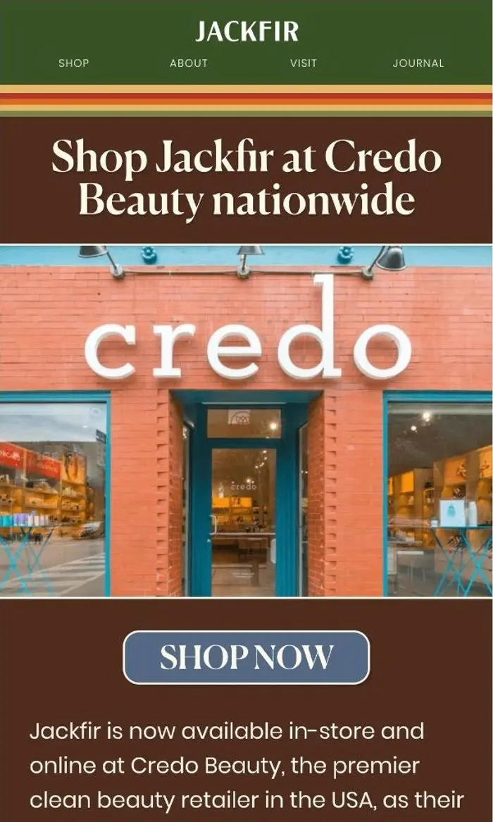 Jackfir: Now available at Credo Beauty 🪒