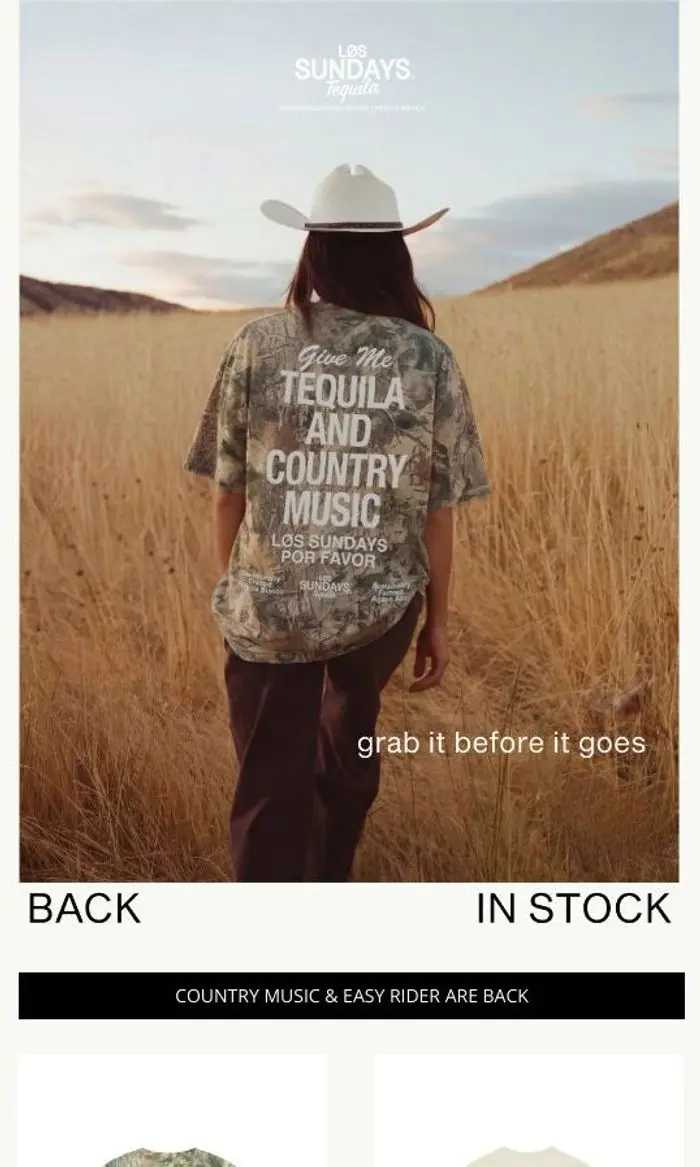 Los Sundays Tequila: Country Music & Easy Rider are back!