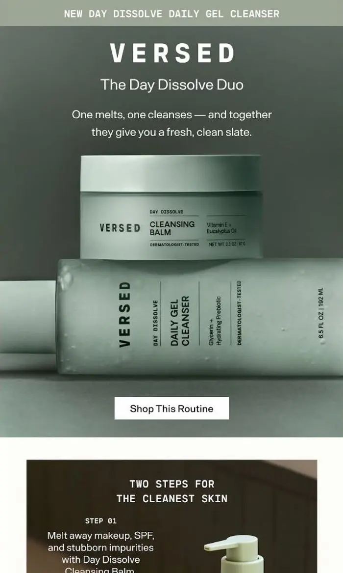 Versed: Meet your new double cleanse routine