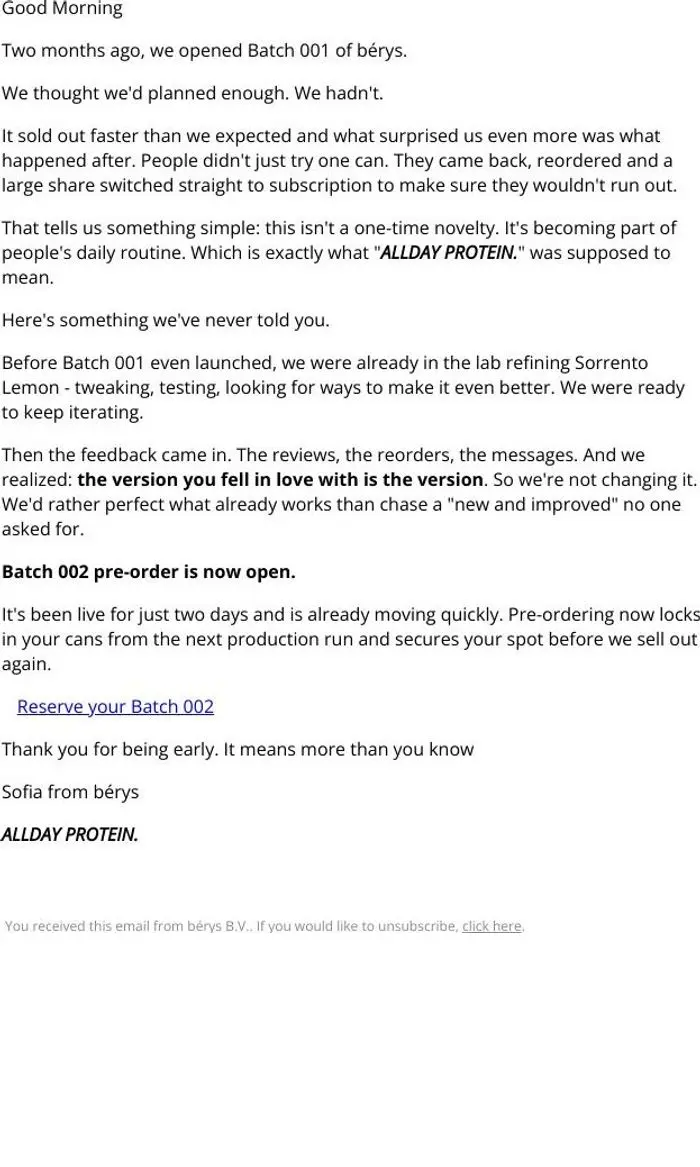 Sofia von bérys: Batch 001 sold out. Batch 002 is open now. 🍋