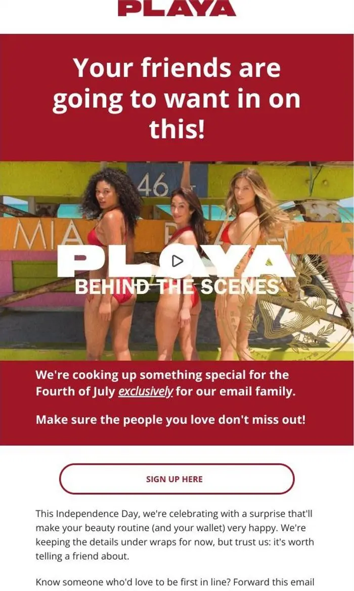 PLAYA BEAUTY: ✨ A little birthday gift for America (and you)