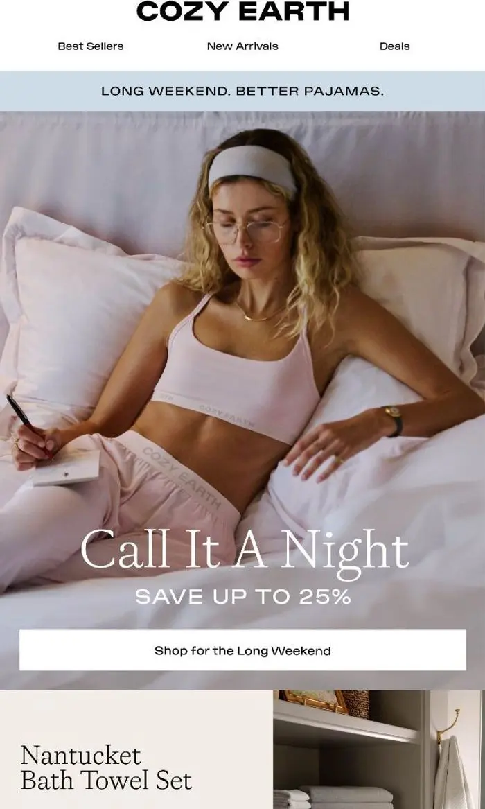 Cozy Earth: 25% OFF // Call It A Night