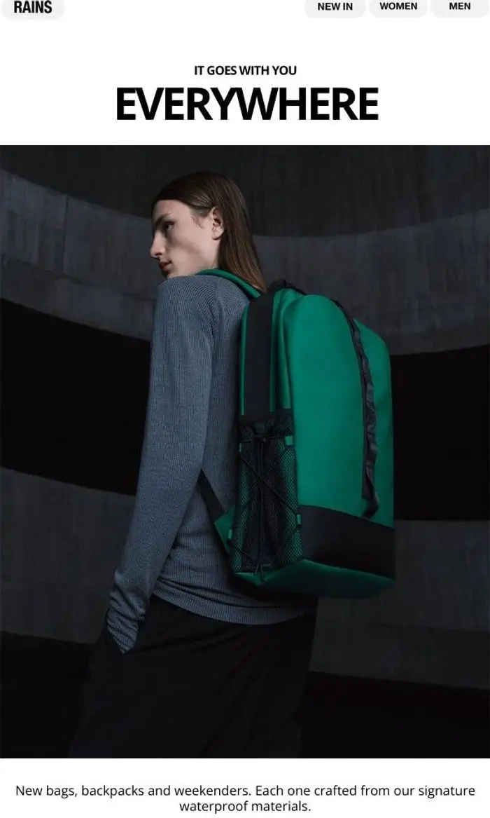 Rains: New arrivals. Bags edition.
