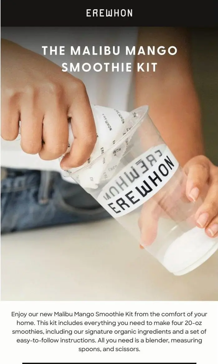 Erewhon: The Malibu Mango Smoothie Kit