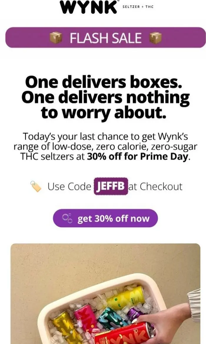 Wynk: 30% off *THE* seltzer made for summer