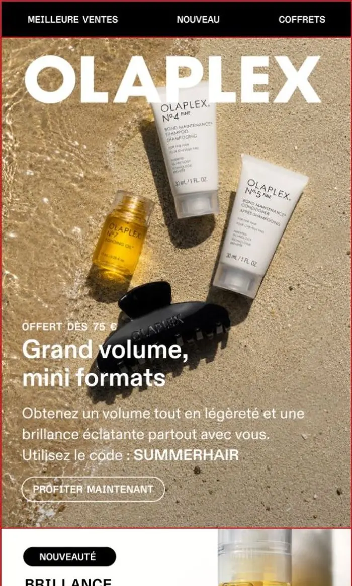 OLAPLEX: Grand volume, mini formats ☀️