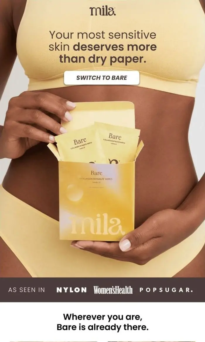 Ada + Kim - Mila Team: Toilet paper is not intimate skincare.
