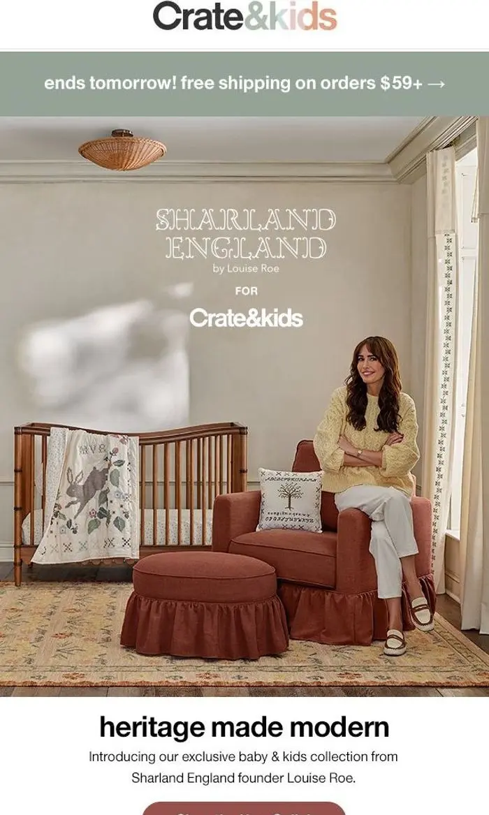 Crate & Kids SALE: Bring home timeless English style →