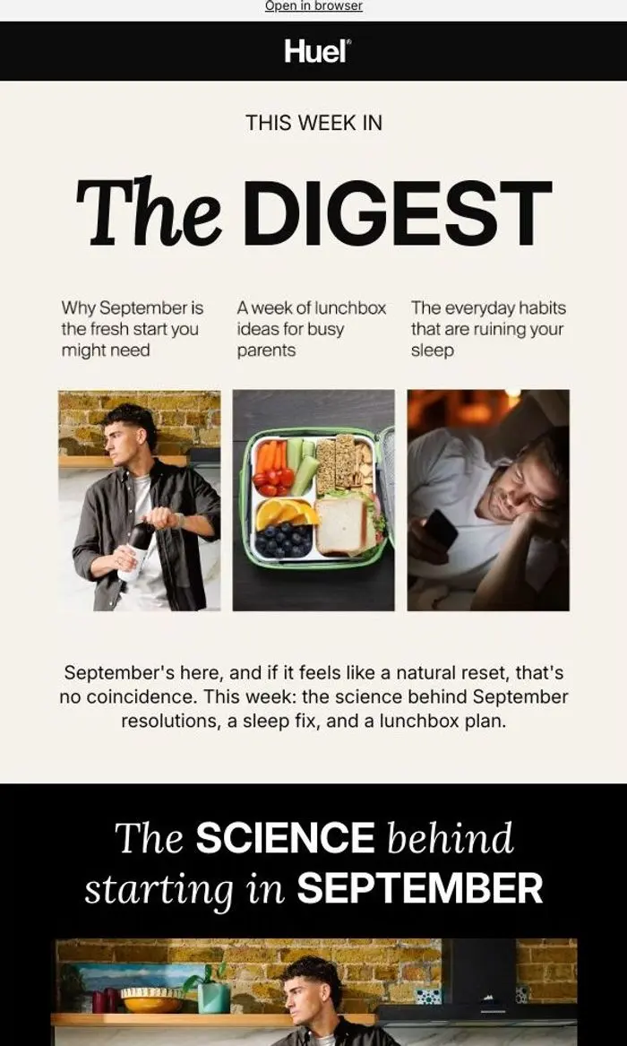 Huel: Why September resolutions actually stick 🍂