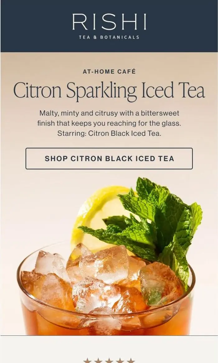 Rishi Tea & Botanicals: Now Serving: Citron Sparkling Iced Tea