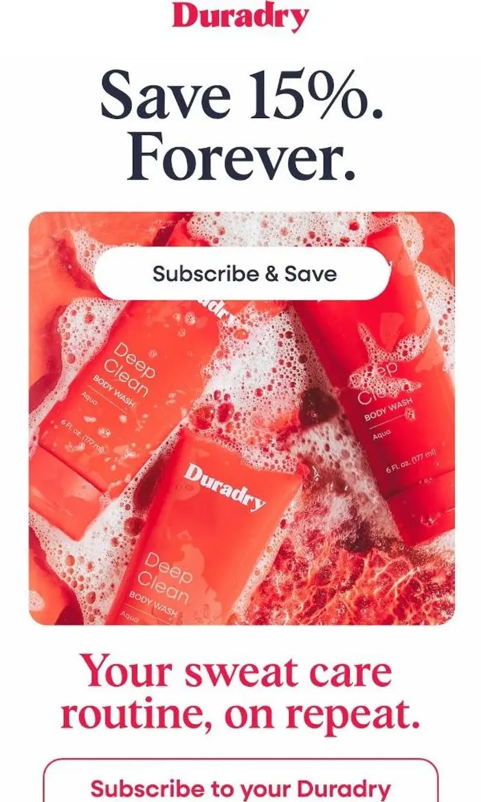 Duradry: Save 15%. FOREVER.