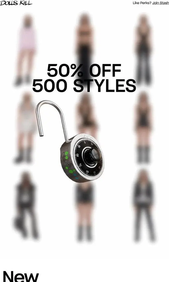 Dolls Kill: UNLOCK 50% OFF😍