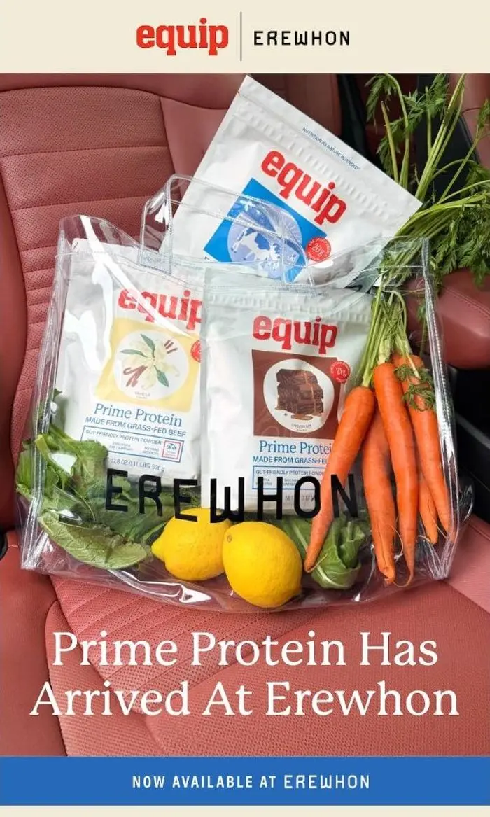 Team Equip: Prime Protein Now Available At Erewhon 🛒