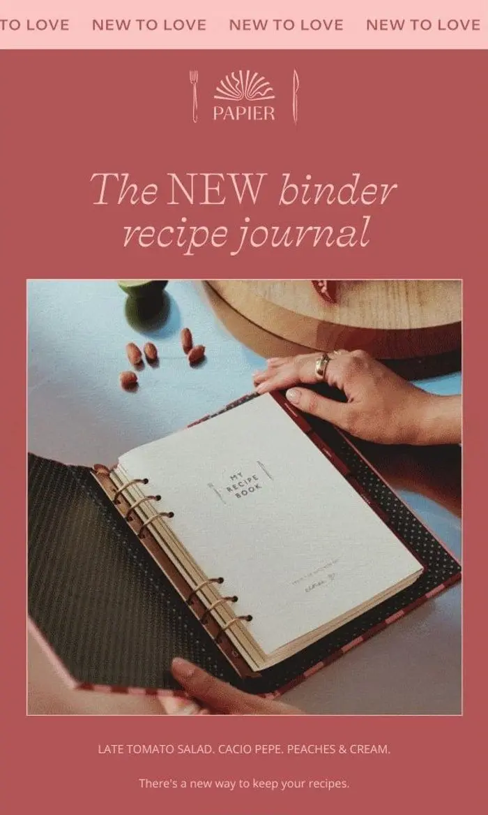 Papier: NEW: The binder recipe journal