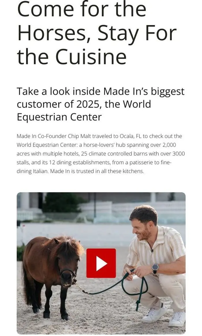 Made In: A Look Into the Kitchens That Power the World's Largest Equestrian Center