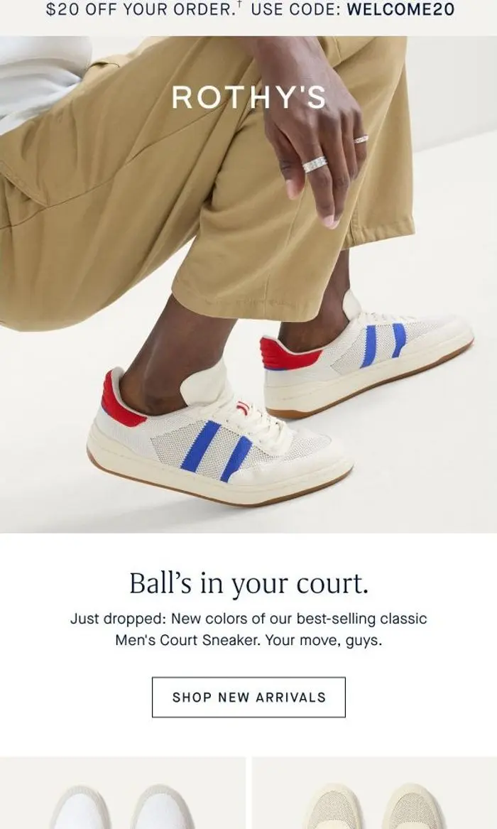 Rothy's: New Men’s Court Sneakers.