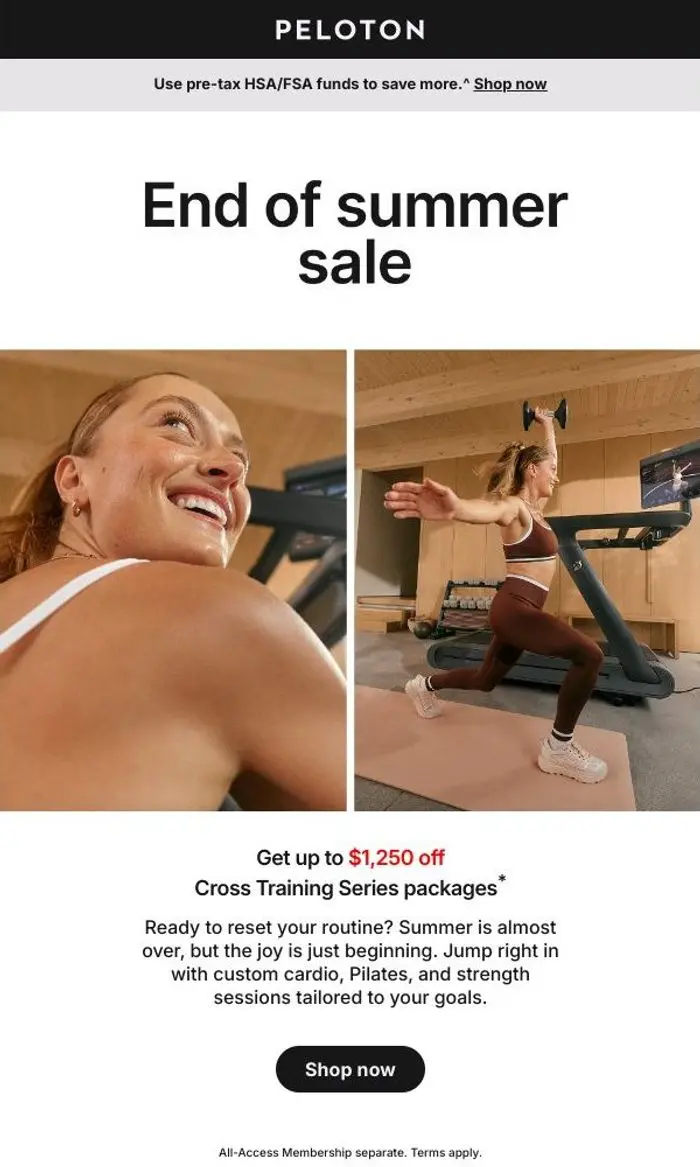 Peloton: Custom cardio, Pilates, and strength sessions help you build a routine around your goals.