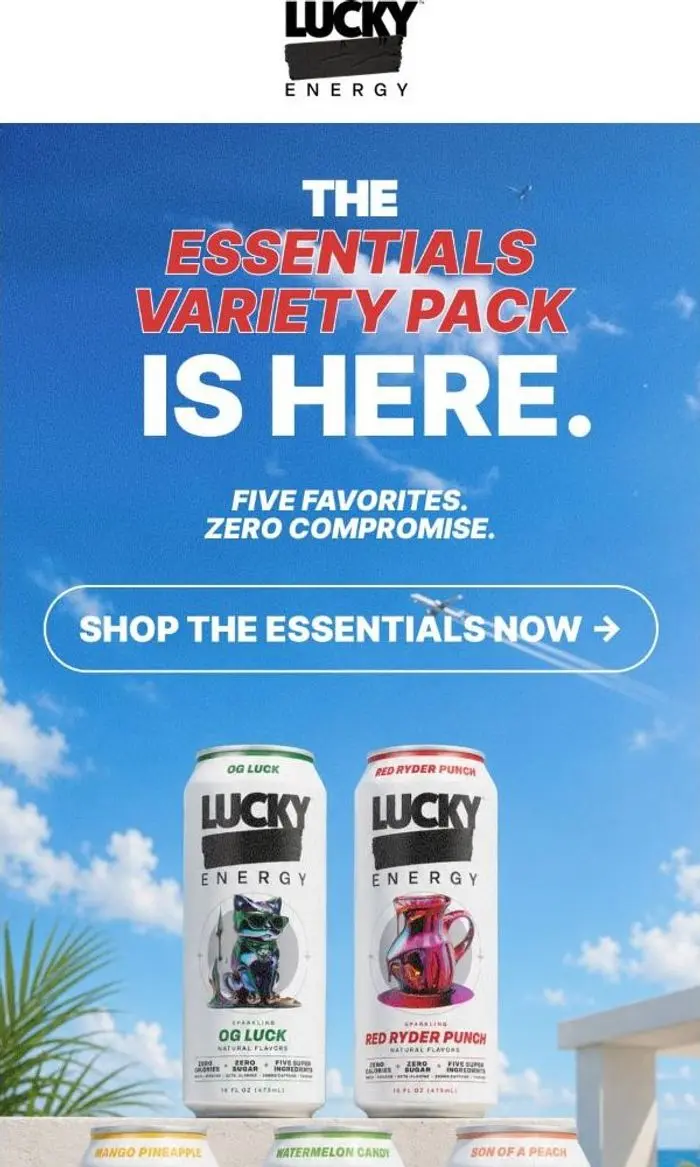 Lucky Energy: [NEW] The Essentials have arrived. ⚡