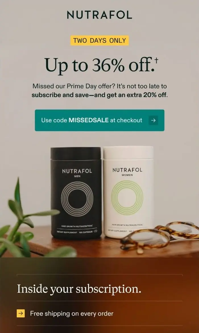 Nutrafol: Missed our Prime Day offer? We’ve got you.