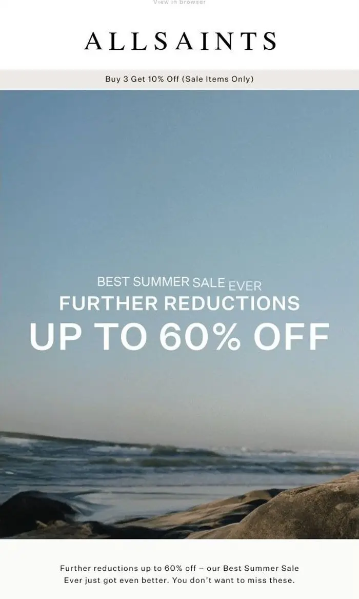 AllSaints: Further Reductions: Sale Up To 60% Off