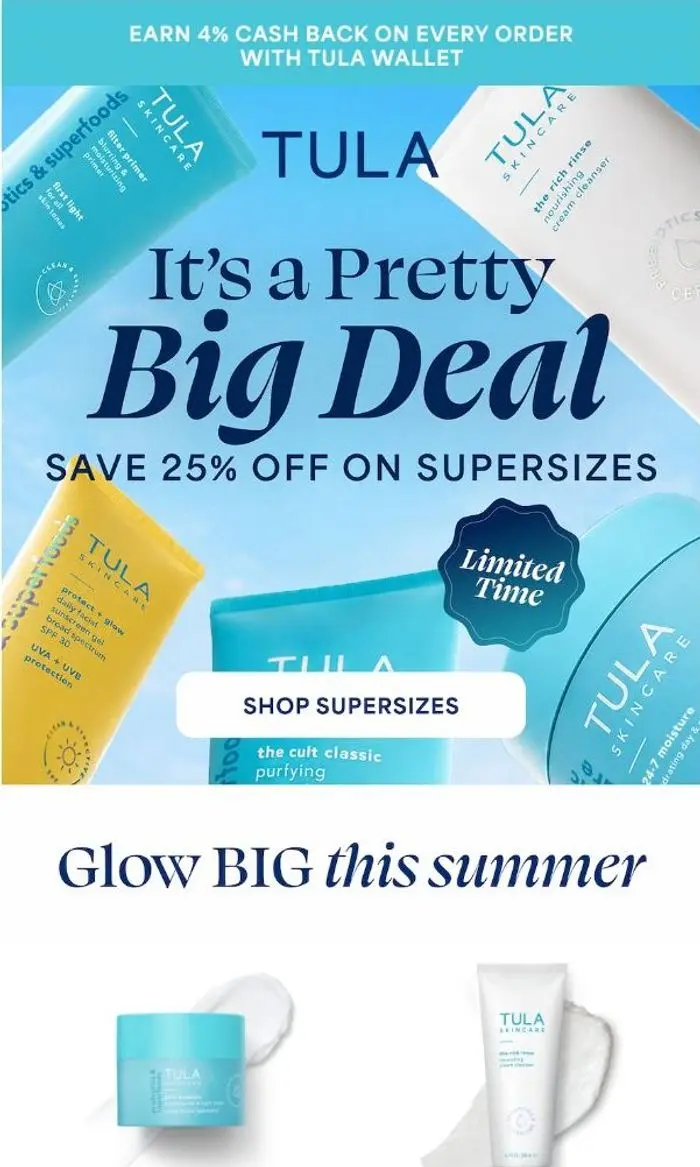 TULA: Supersize your glow ✨