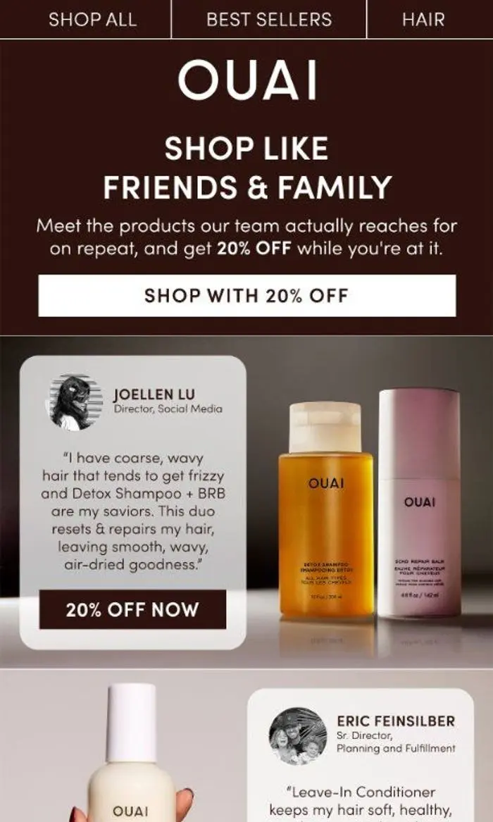 OUAI: Save 20% on insider faves